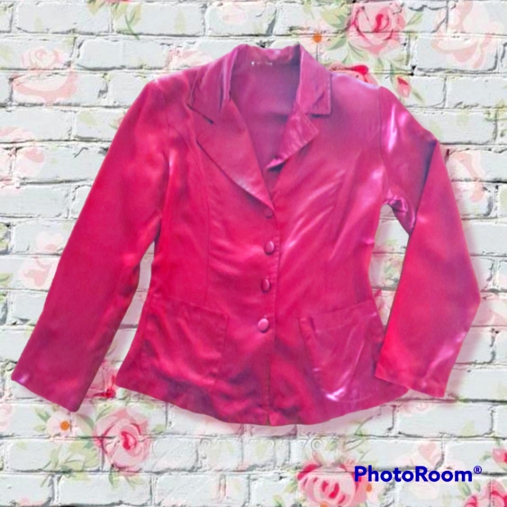 Maroon Silk Tailored Jacket Shirt